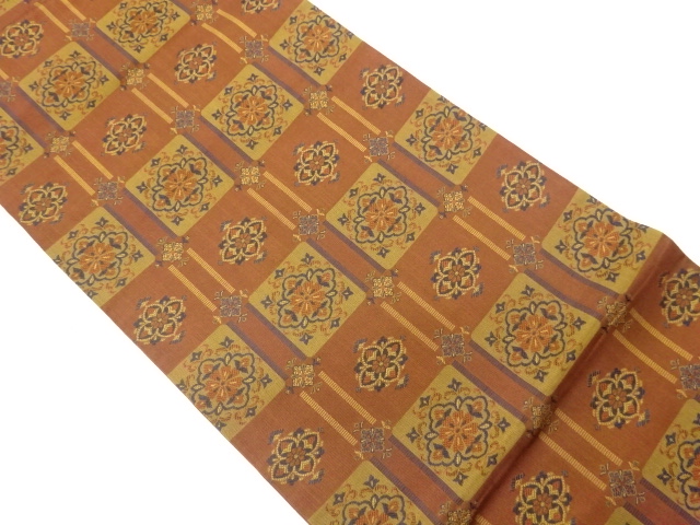 JAPANESE FUKURO OBI / WOVEN FLOWER CREST